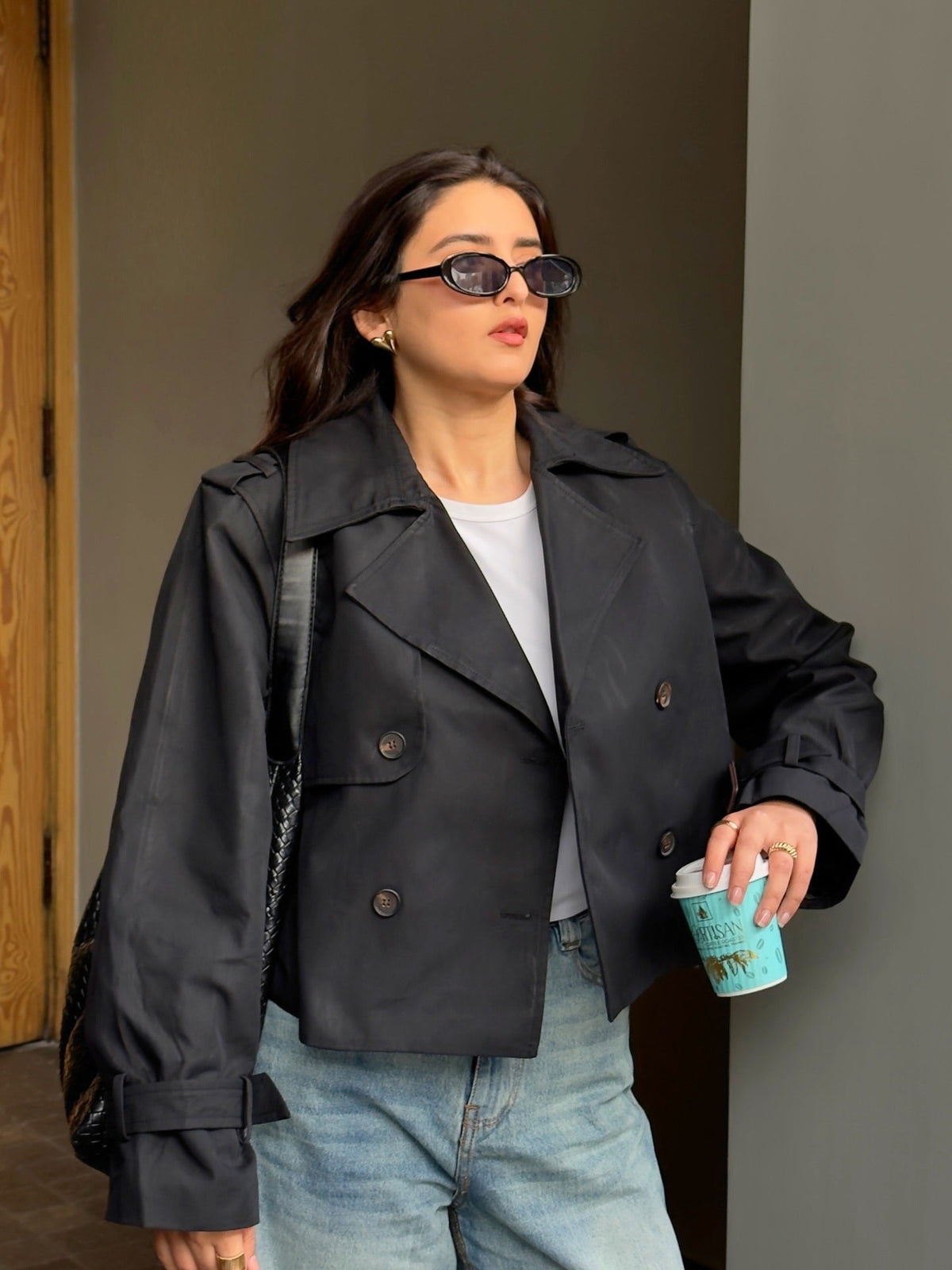 Clarisse Women's Short Trench Coat - Cropped Trench Jacket - Image 10