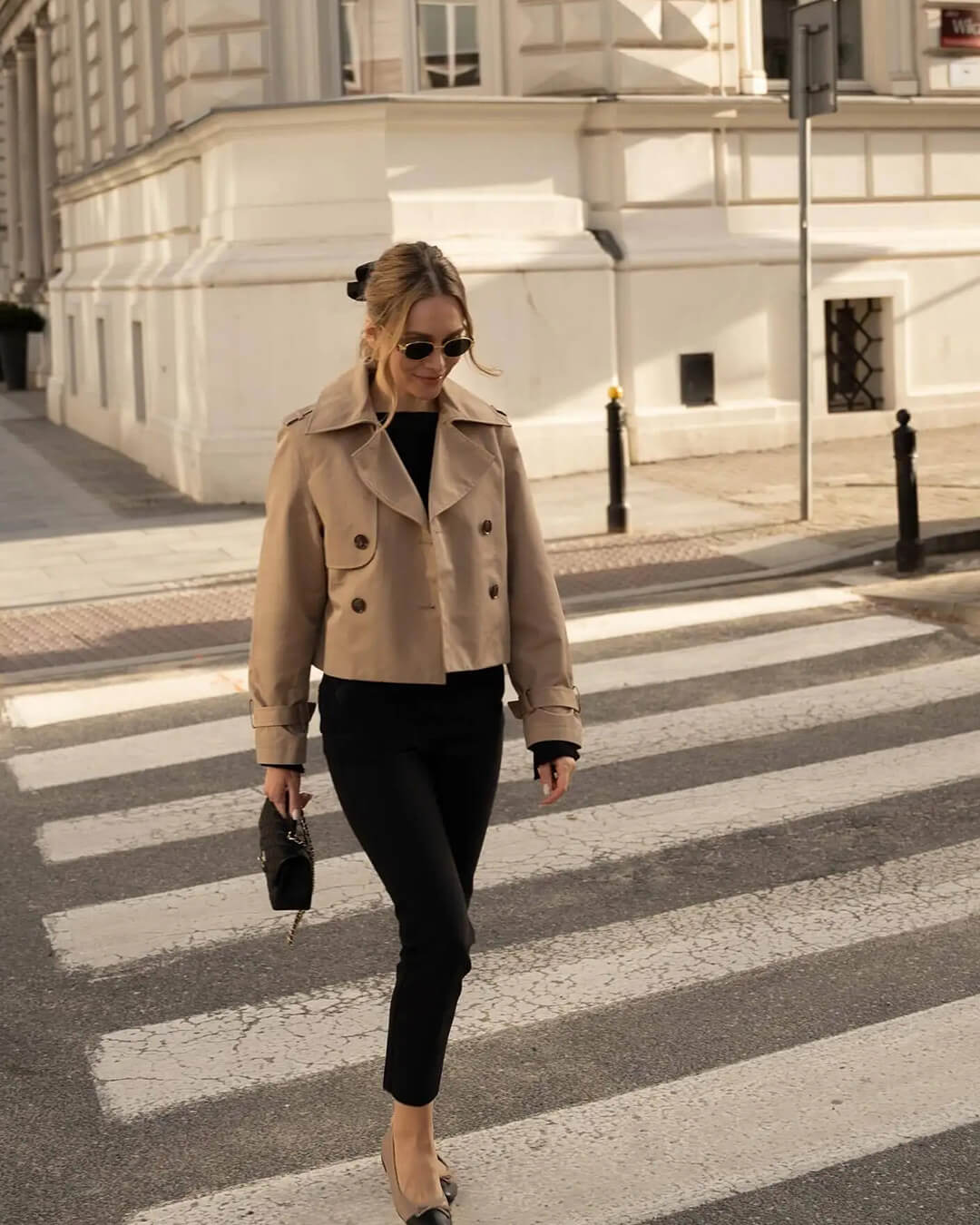 Clarisse Women's Short Trench Coat - Cropped Trench Jacket