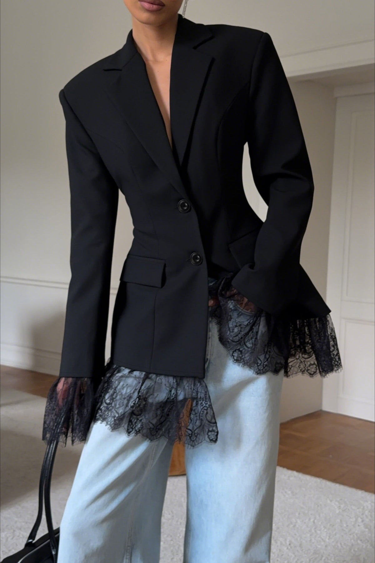 Colbie Lace-Trimmed Blazer - Women's Fall and Winter Outerwear - Image 8