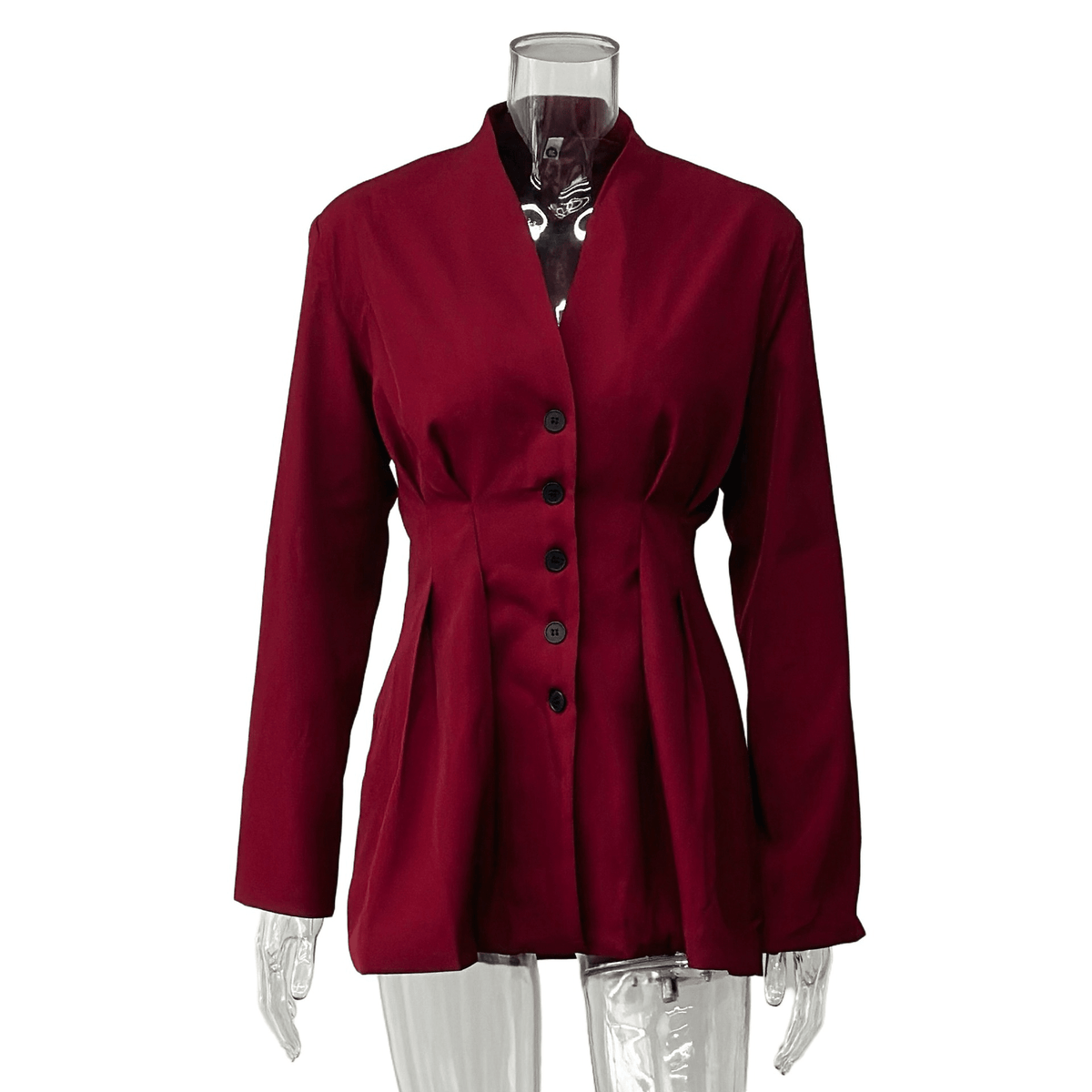Daniela Cinched Collarless Blazer - Women's Fall and Winter Outerwear - Image 7