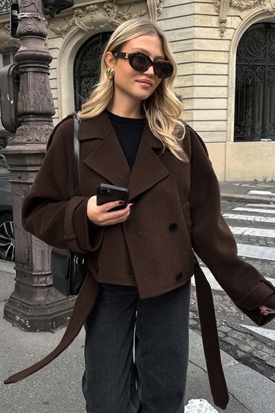 Daphne Short Autumn Winter Coat - Women's Fall and Winter Outerwear - Image 3