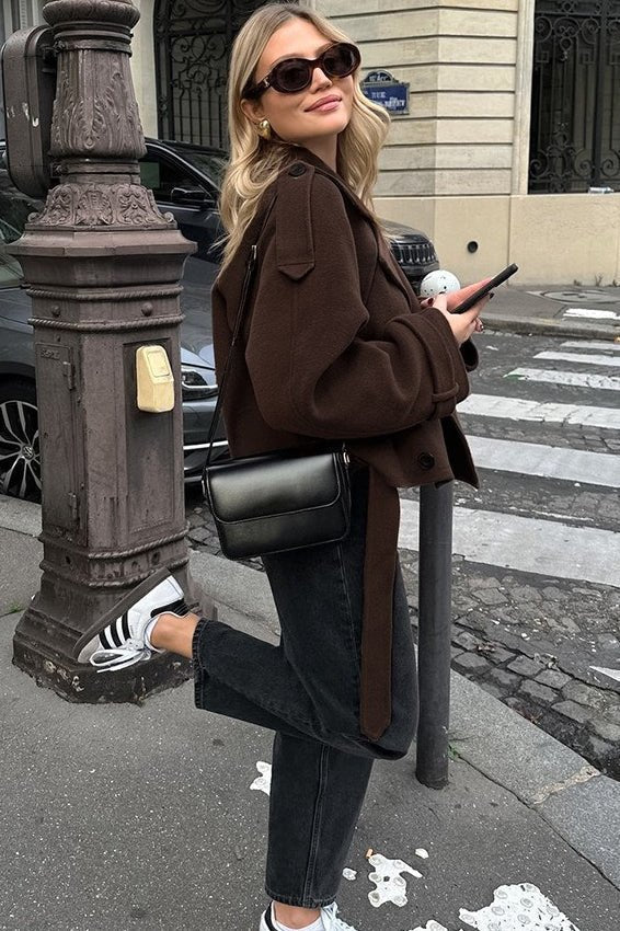 Daphne Short Autumn Winter Coat - Women's Fall and Winter Outerwear - Image 4