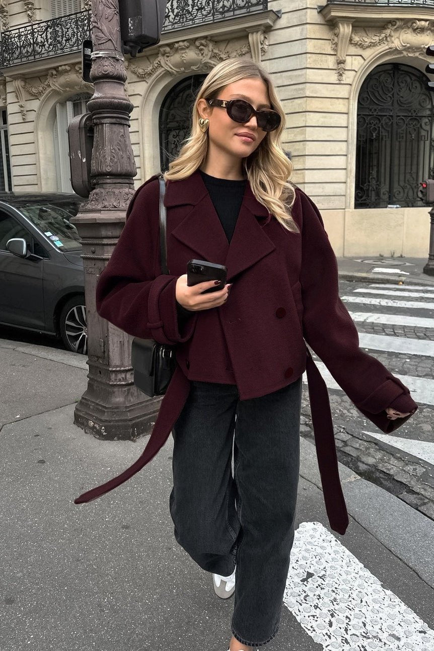 Daphne Short Autumn Winter Coat - Women's Fall and Winter Outerwear - Image 5