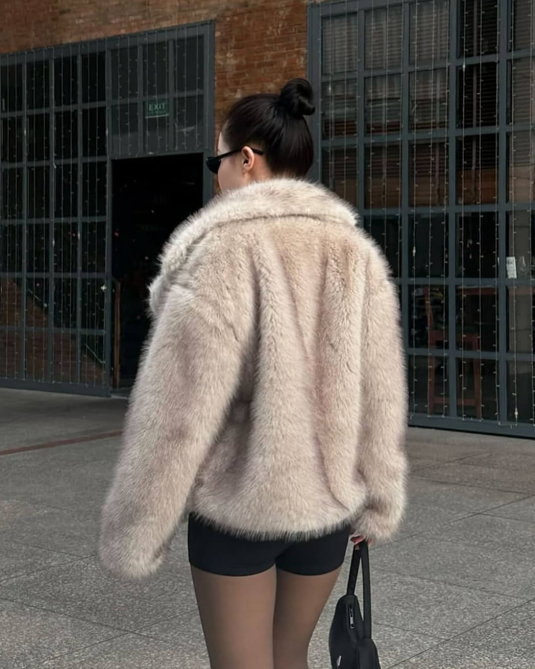 Darcy Women's Mid-Length Faux Fur Jacket - Fluffy Coat - Image 4