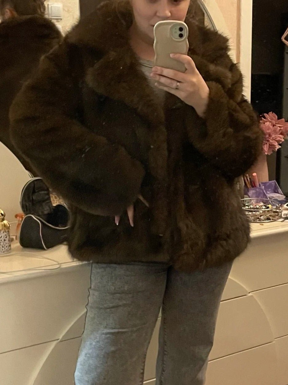 Darcy Women's Mid-Length Faux Fur Jacket - Fluffy Coat - Image 7