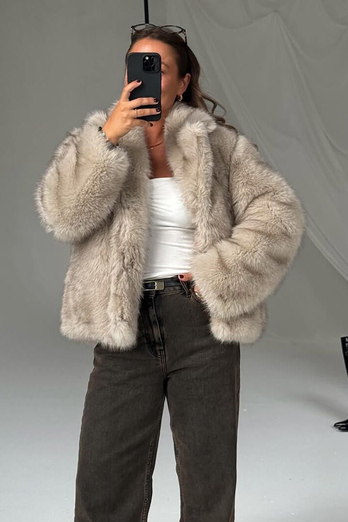 Darcy Women's Mid-Length Faux Fur Jacket - Fluffy Coat - Image 5
