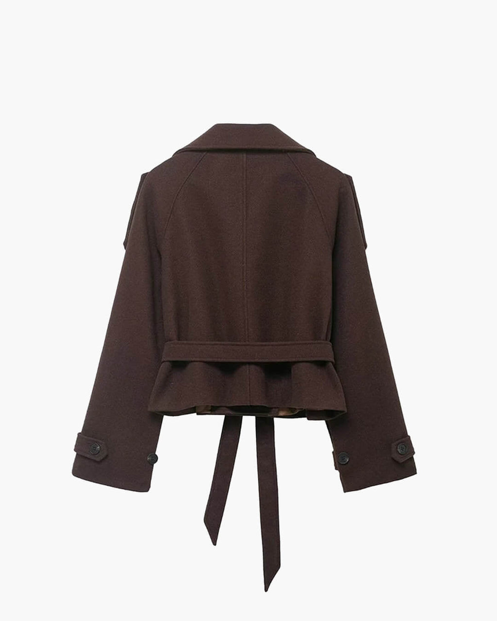 Debbie Women's Stand Collar Short Trench Coat - Double Breasted Fall Jacket - Image 12