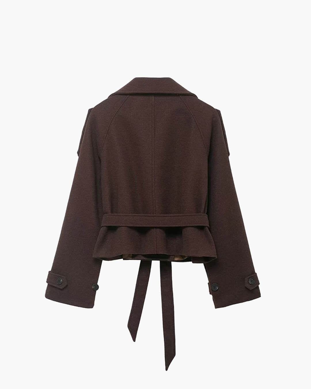 Debbie Women's Stand Collar Short Trench Coat - Double Breasted Fall Jacket - Image 12