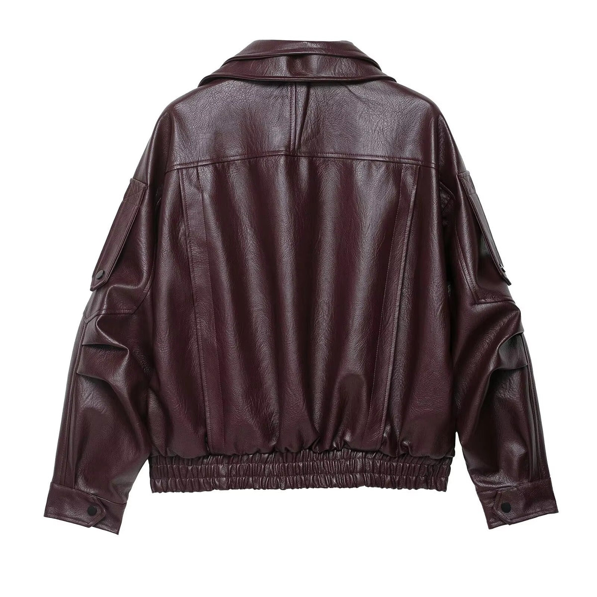 Denise Belted Leather Jacket - Women's Fall and Winter Outerwear - Image 4