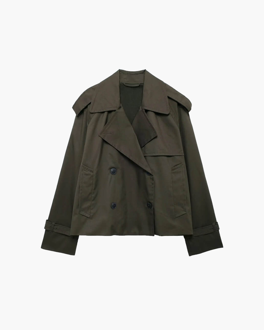 Dhelia Short Trench Coat - Women's Fall and Winter Outerwear - Image 2