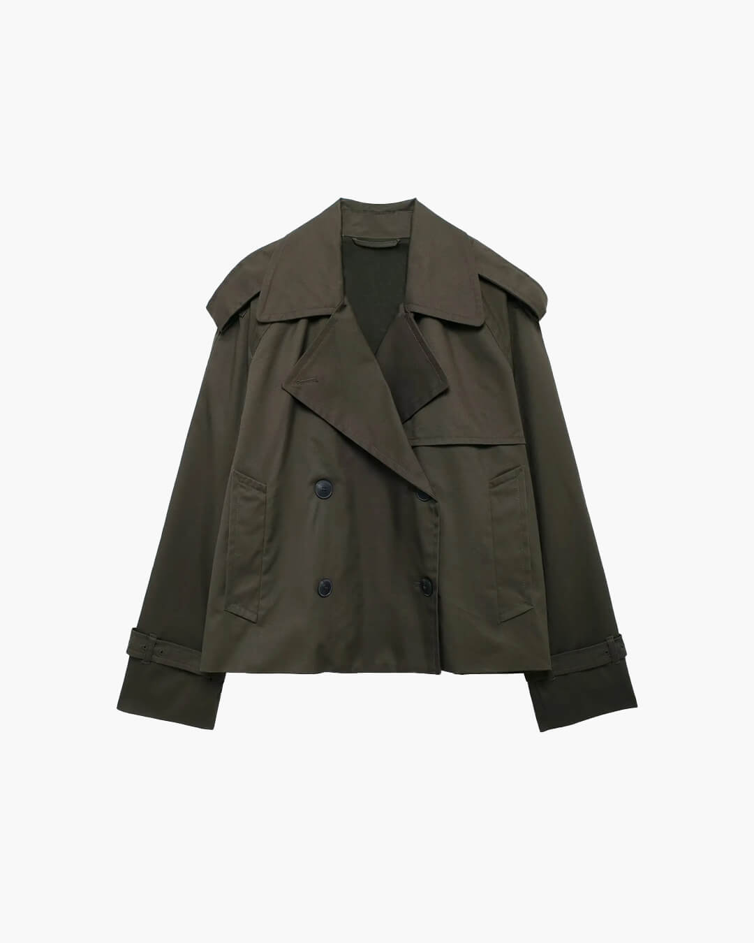 Dhelia Short Trench Coat - Women's Fall and Winter Outerwear - Image 2