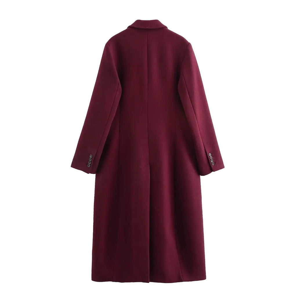 Nora Double Breasted Maxi Coat - Women's Fall and Winter Outerwear - Image 5