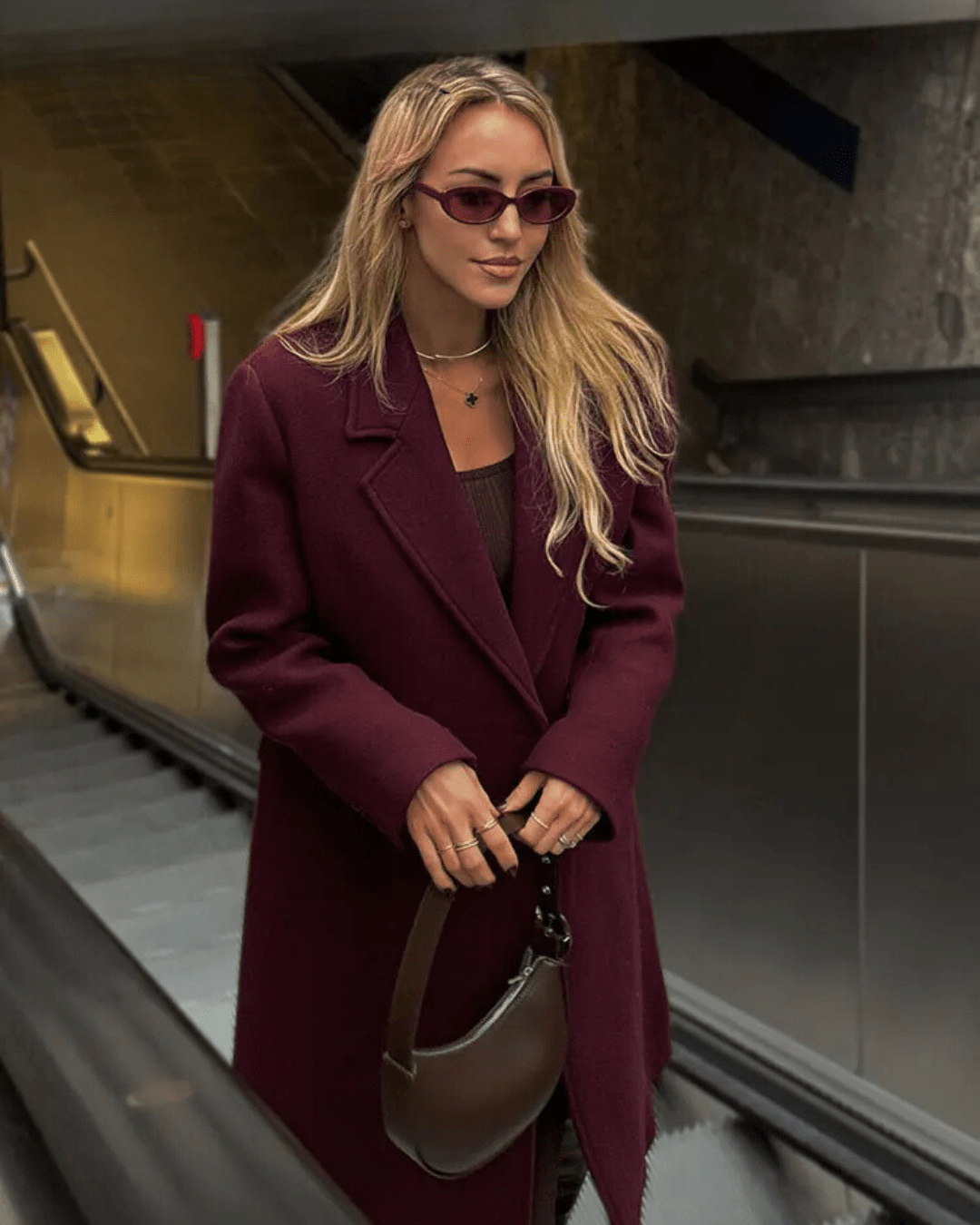 Nora Double Breasted Maxi Coat - Women's Fall and Winter Outerwear - Image 3