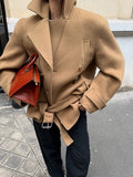Elaine Belted Short Coat - Women's Fall and Winter Outerwear - Image 5