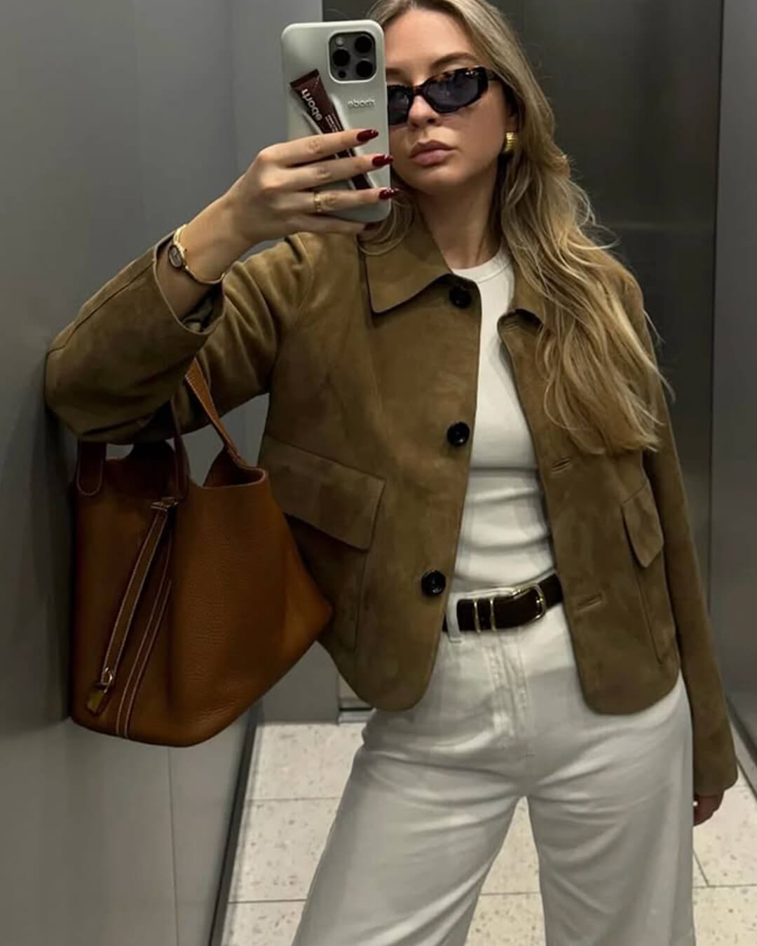 Elara Suede Jacket - Women's Fall and Winter Outerwear - Image 5
