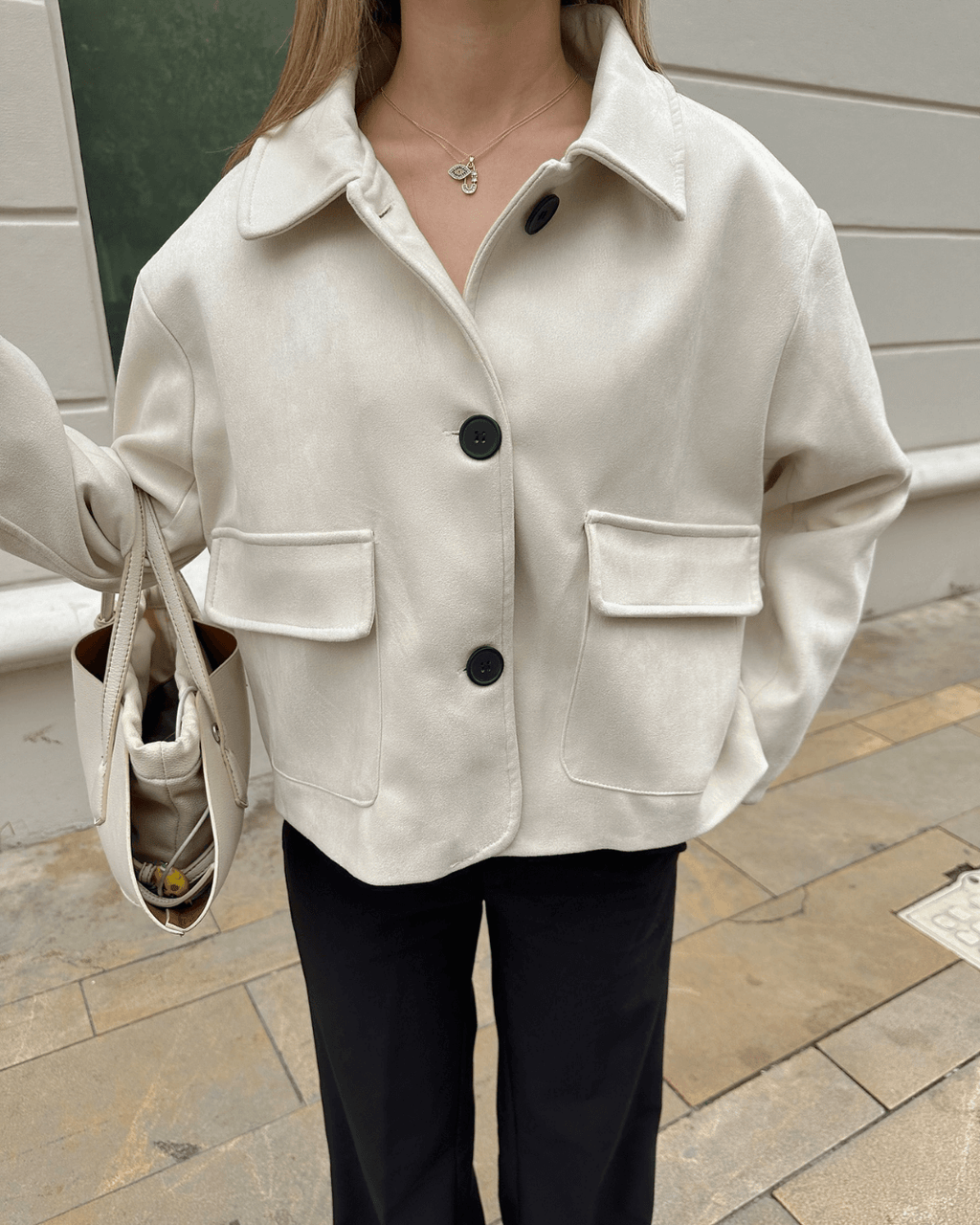 Elara Suede Jacket - Women's Fall and Winter Outerwear - Image 6