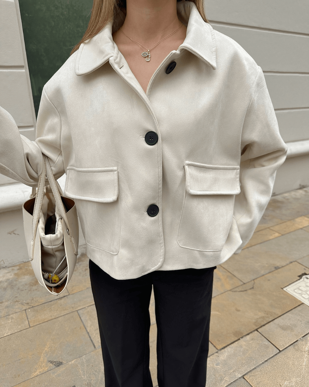 Elara Suede Jacket - Women's Fall and Winter Outerwear - Image 6