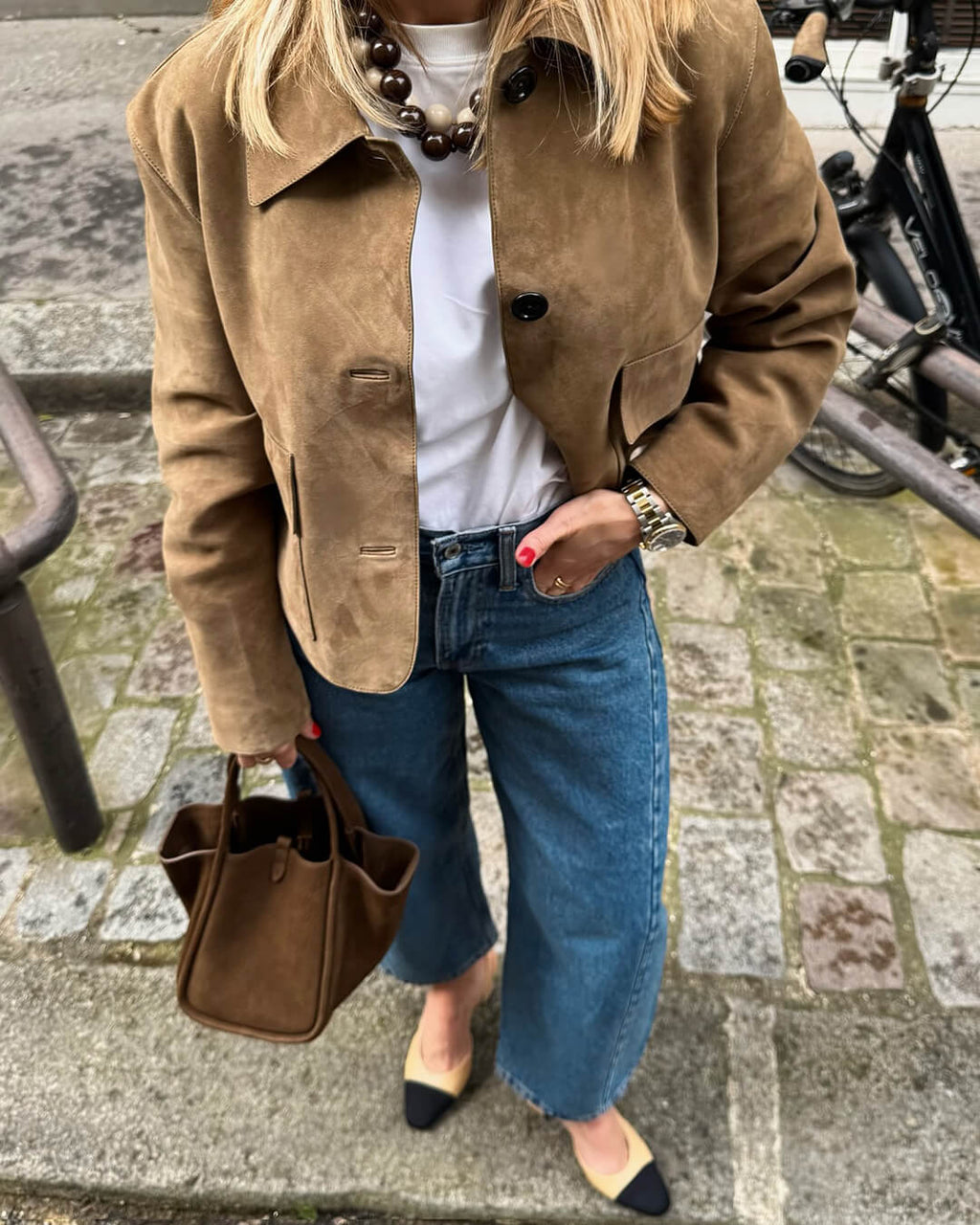 Elara Suede Jacket - Women's Fall and Winter Outerwear - Image 11