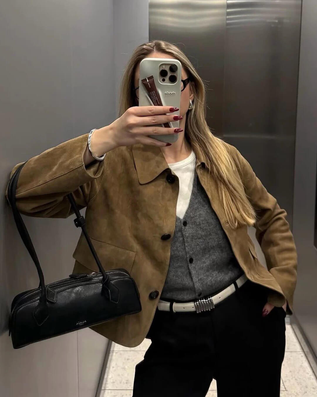 Elara Suede Jacket - Women's Fall and Winter Outerwear - Image 13