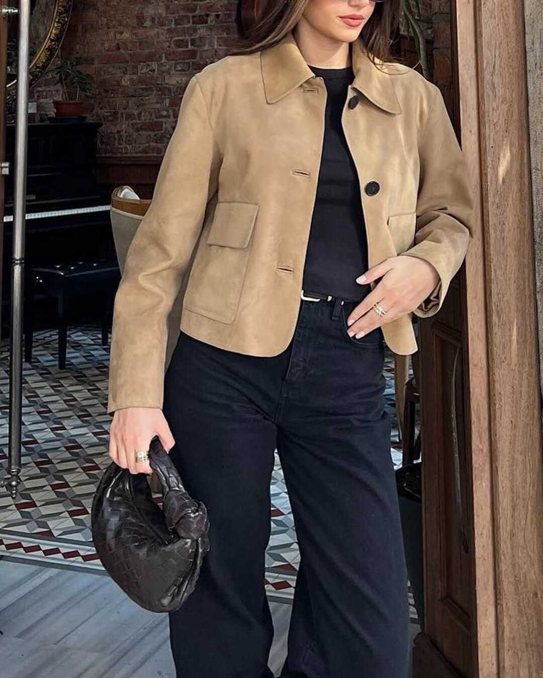 Elara Suede Jacket - Women's Fall and Winter Outerwear - Image 8