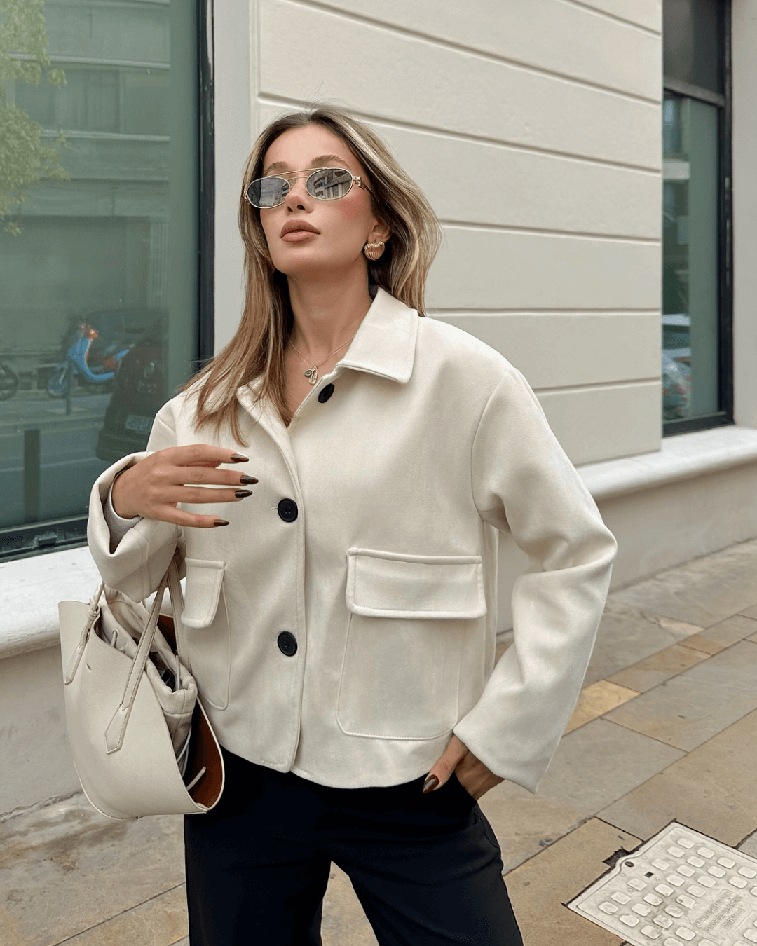 Elara Suede Jacket - Women's Fall and Winter Outerwear - Image 7