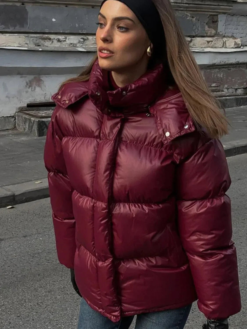 Eliza Hooded Padded Parka Coat - Women's Fall and Winter Outerwear - Image 3