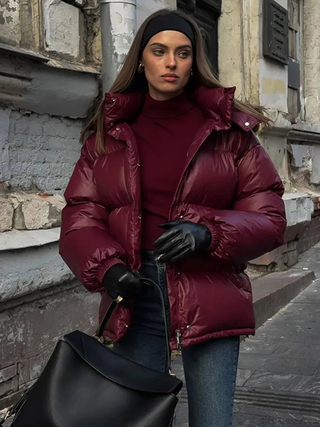 Eliza Hooded Padded Parka Coat - Women's Fall and Winter Outerwear - Image 2
