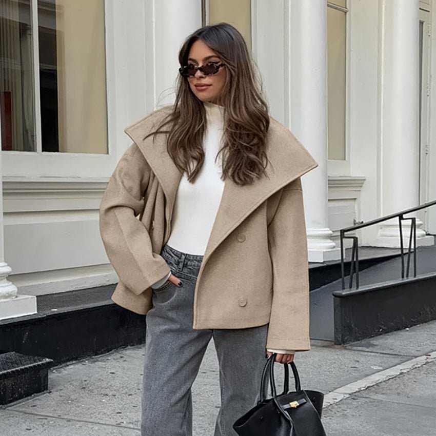Emily Double Breasted Coat - Women's Fall and Winter Outerwear - Image 4