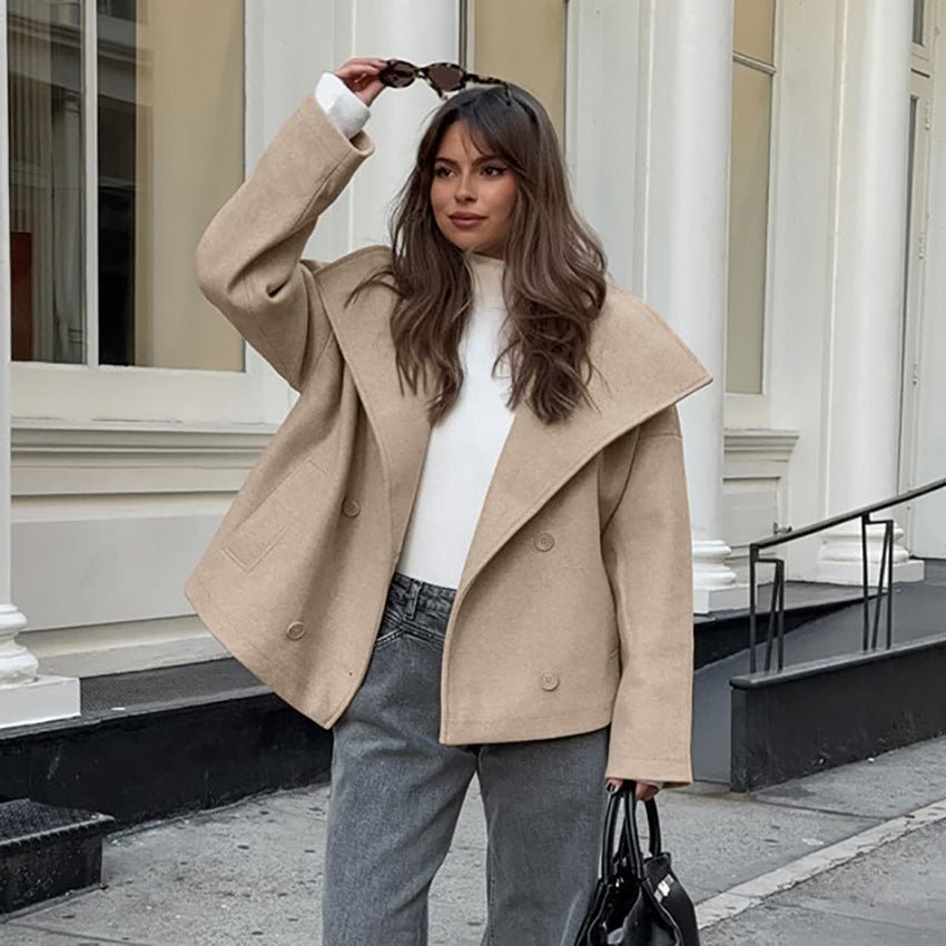 Emily Double Breasted Coat - Women's Fall and Winter Outerwear - Image 3