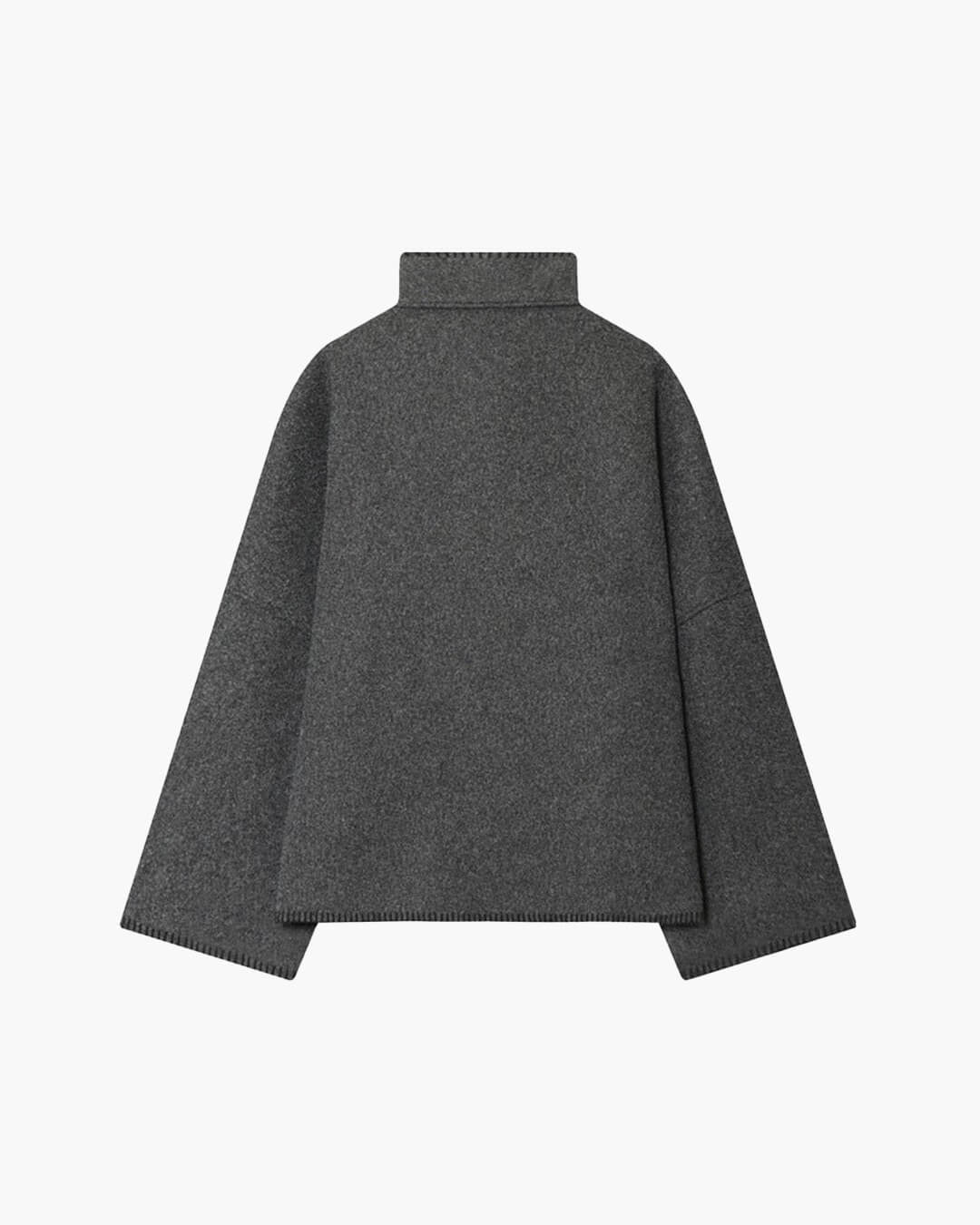Emily High Neck Button Jacket - Women's Fall and Winter Outerwear - Image 4