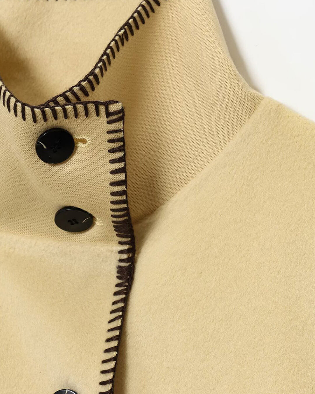 Emily High Neck Button Jacket - Women's Fall and Winter Outerwear - Image 6