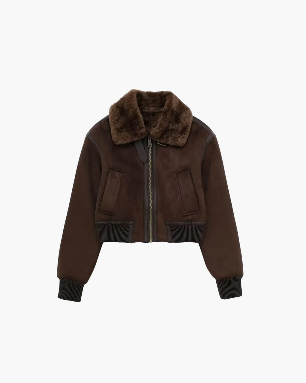 Esme Suede Short Bomber Jacket - Women's Fall and Winter Outerwear