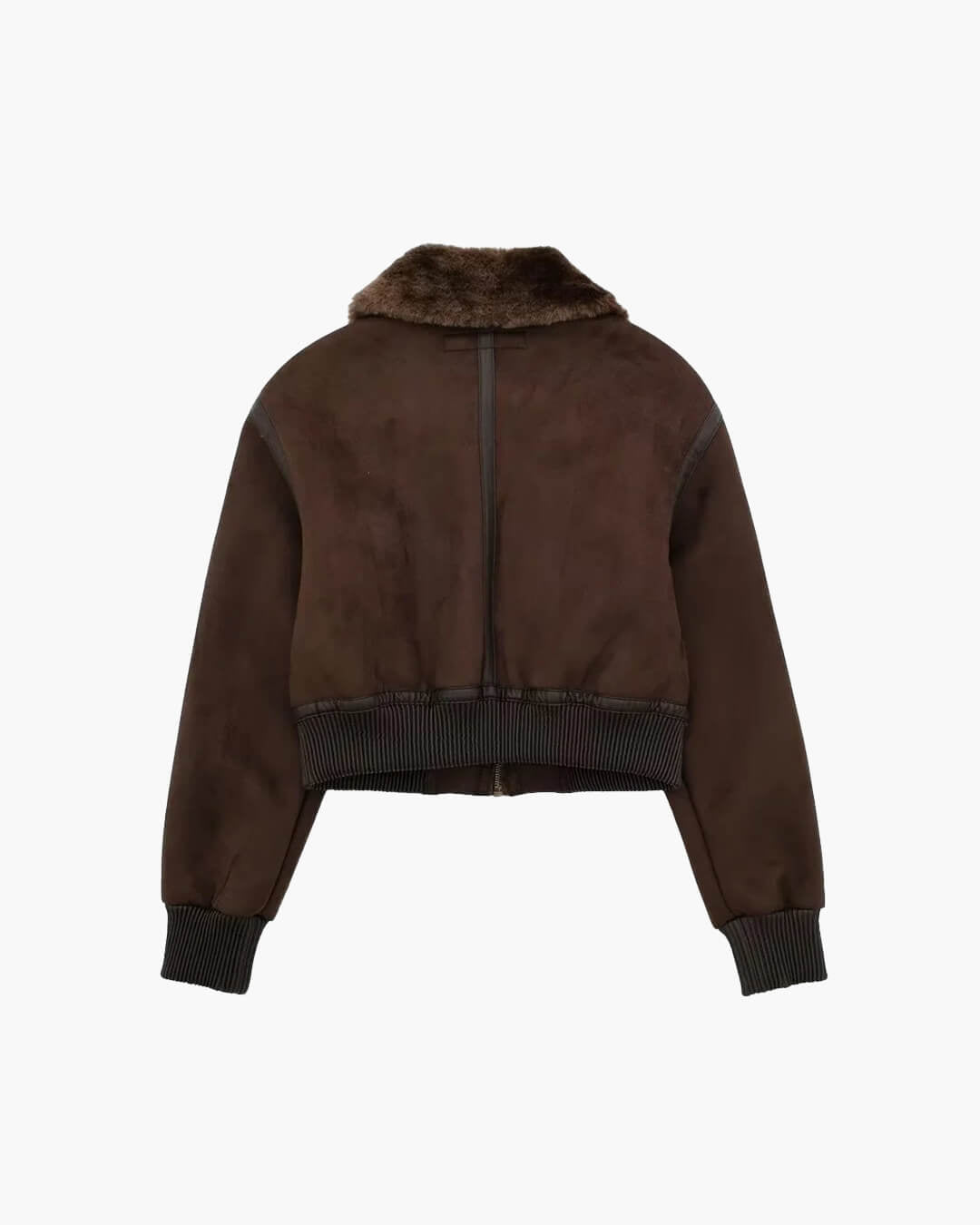 Esme Suede Short Bomber Jacket - Women's Fall and Winter Outerwear - Image 9