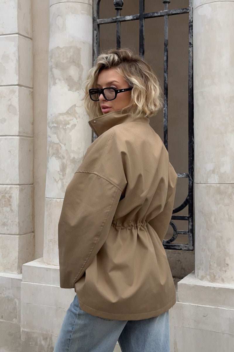 Eva Drawstring Trench Coat - Women's Fall and Winter Outerwear - Image 7