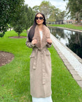 Flora Faux Fur Collar Maxi Coat - Women's Fall and Winter Outerwear - Image 2