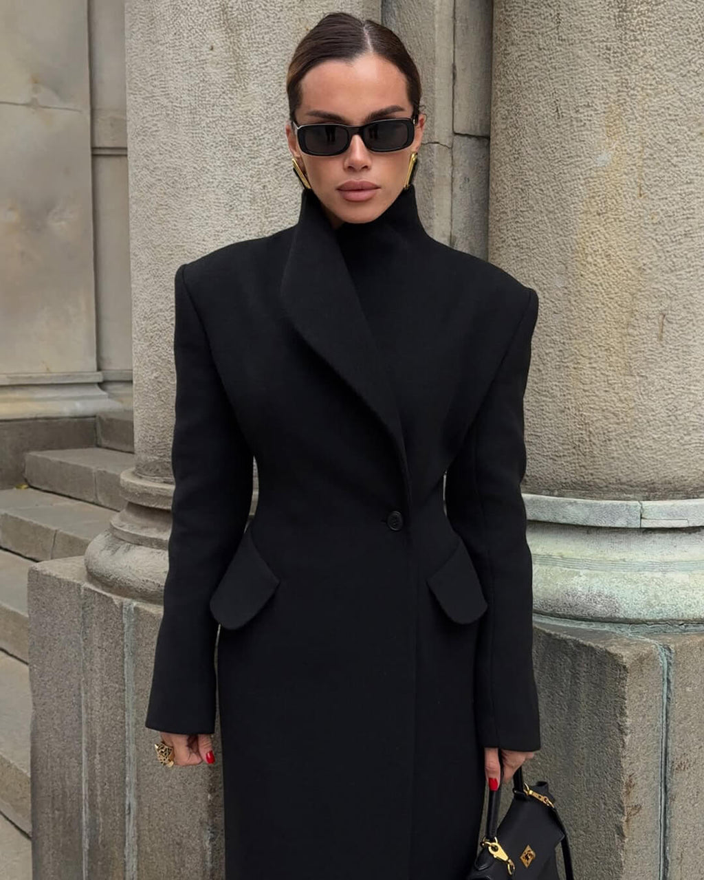 Genevieve Tailored Maxi Coat - Women's Fall and Winter Outerwear - Image 4