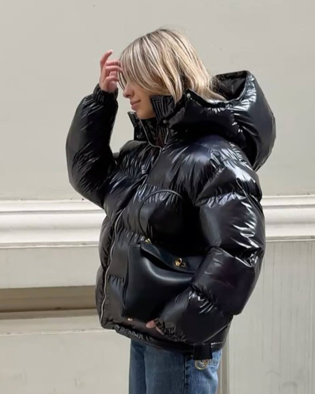 Geraldine Hooded Puffer Jacket - Women's Fall and Winter Outerwear - Image 7