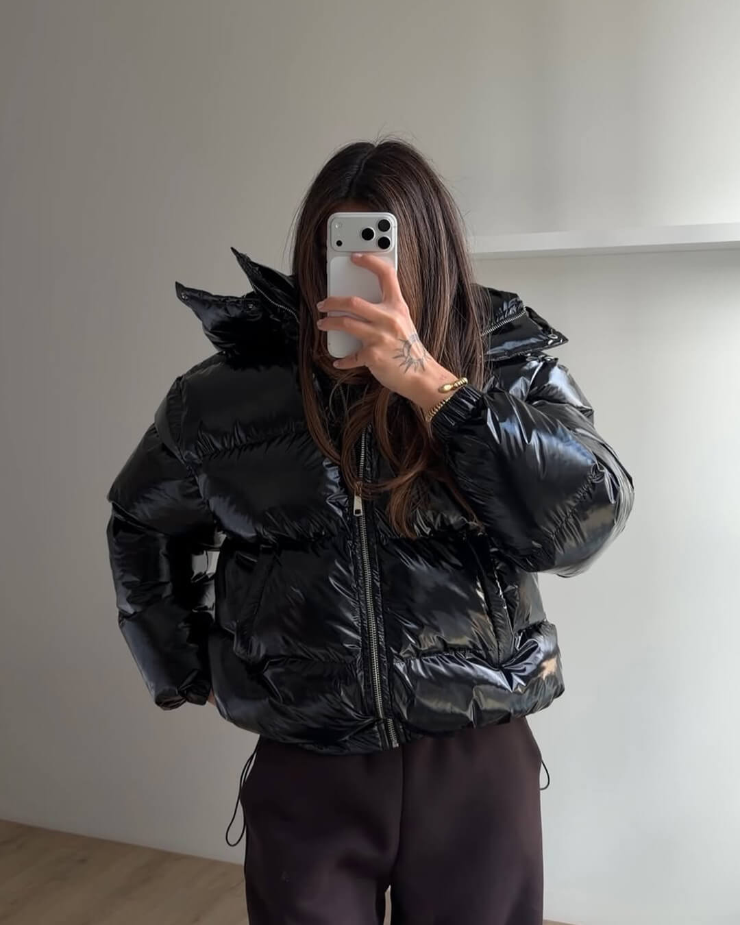 Geraldine Hooded Puffer Jacket - Women's Fall and Winter Outerwear - Image 8