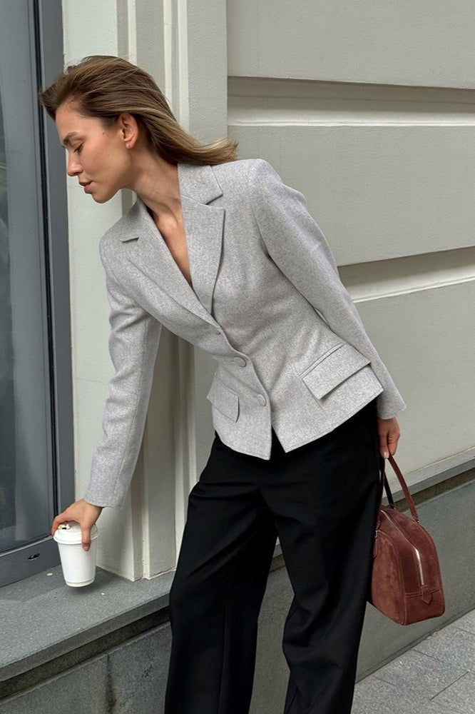 Geraldine Vintage Slim Fit Blazer - Women's Fall and Winter Outerwear - Image 5