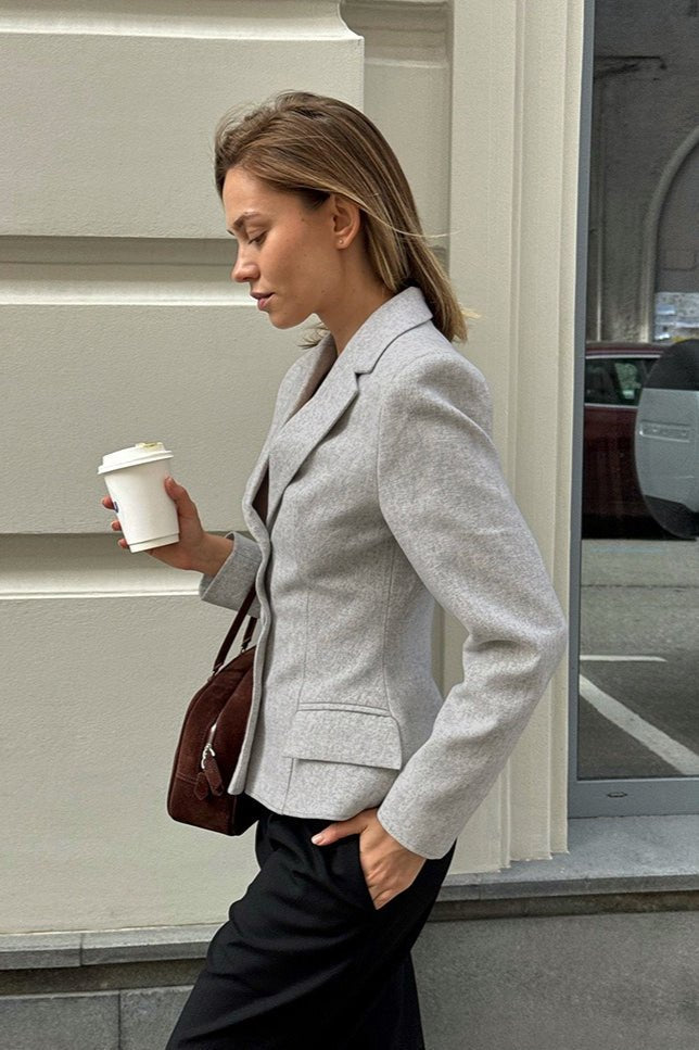 Geraldine Vintage Slim Fit Blazer - Women's Fall and Winter Outerwear - Image 2