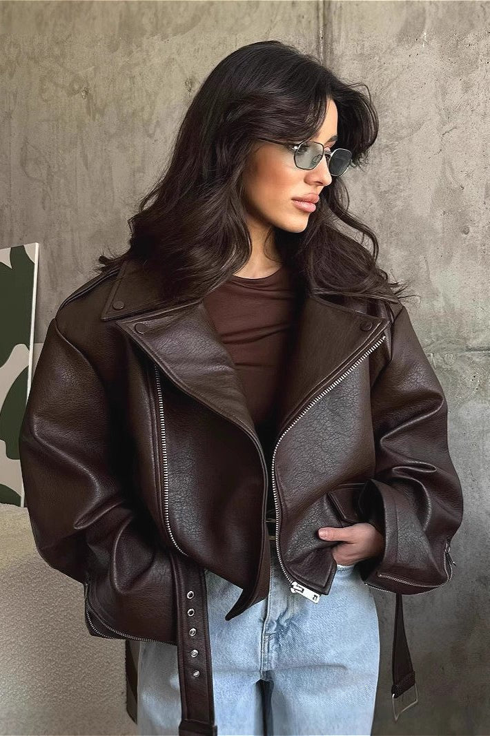 Gertrude Vegan Leather Jacket - Women's Fall and Winter Outerwear