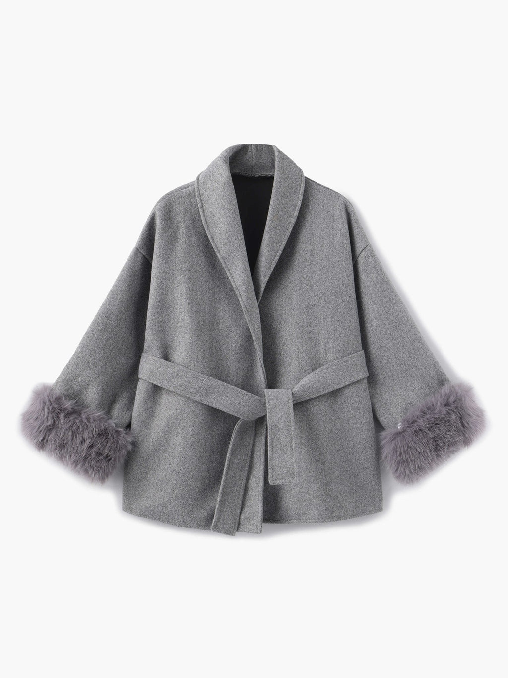 Grace Luxury Faux Fur Coat - Statement Cuff Jacket - Image 6
