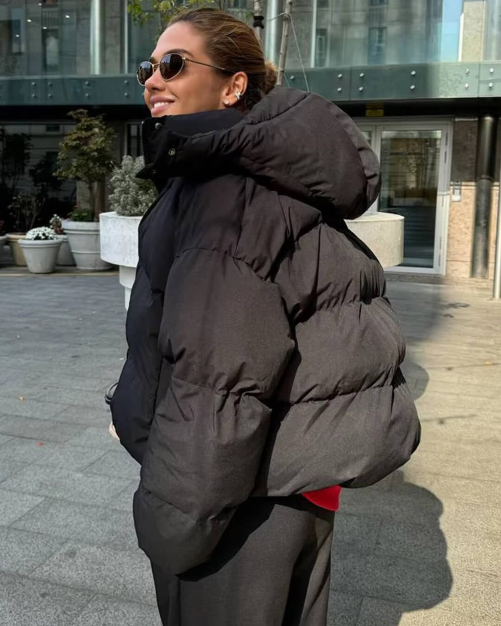 Hannah Hooded Puffer Jacket - Women's Fall and Winter Outerwear - Image 3