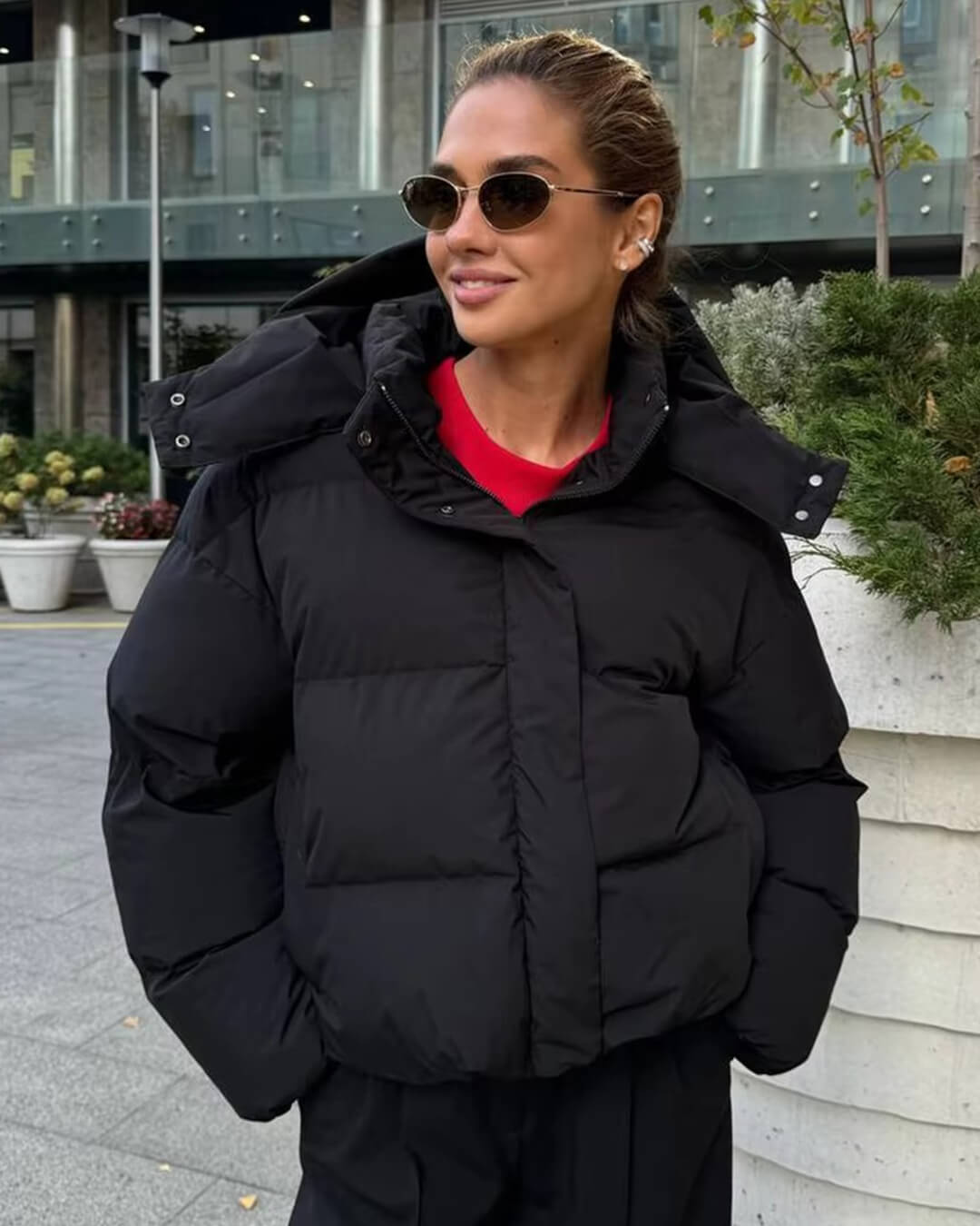 Hannah Hooded Puffer Jacket - Women's Fall and Winter Outerwear - Image 2