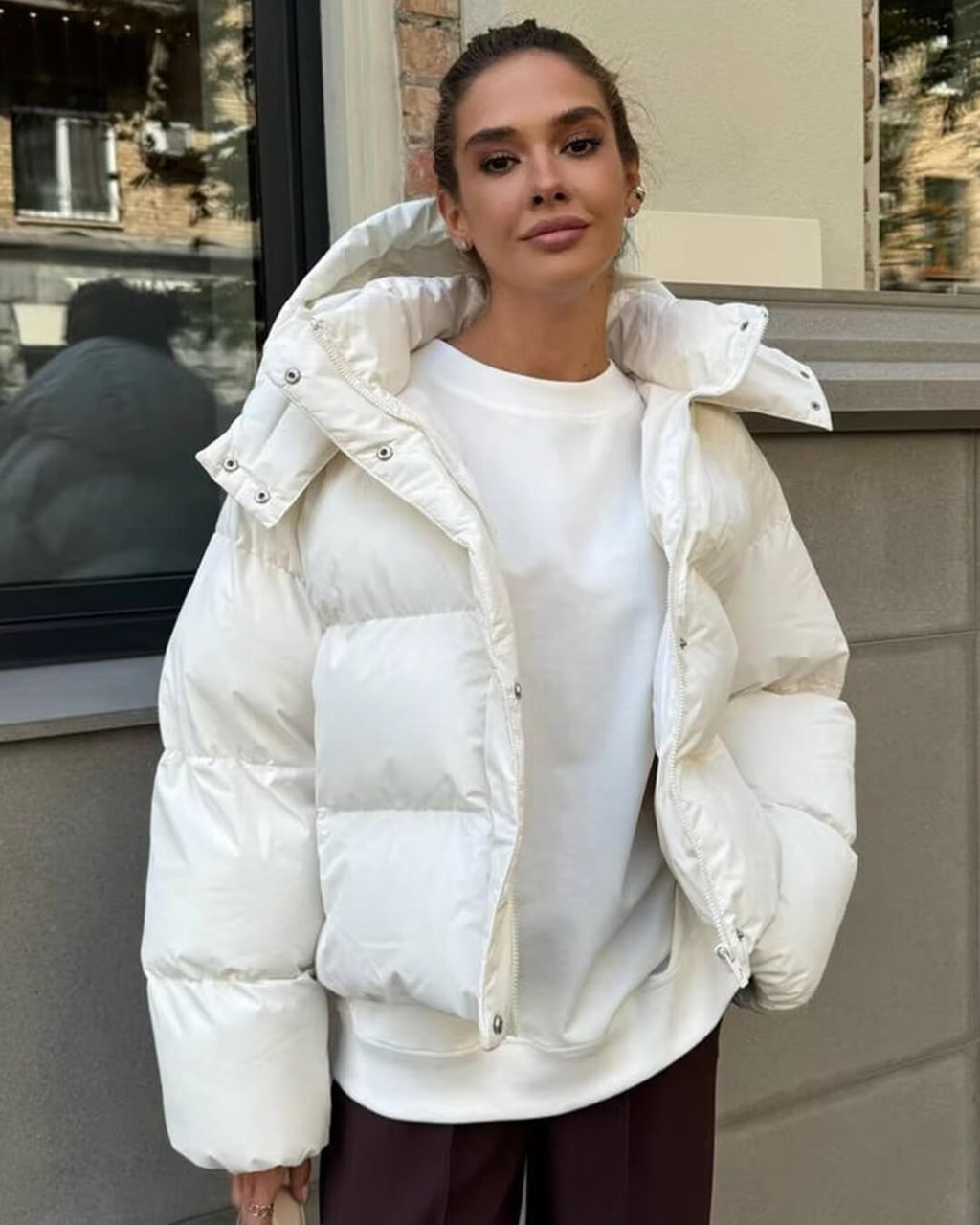 Hannah Hooded Puffer Jacket - Women's Fall and Winter Outerwear - Image 4
