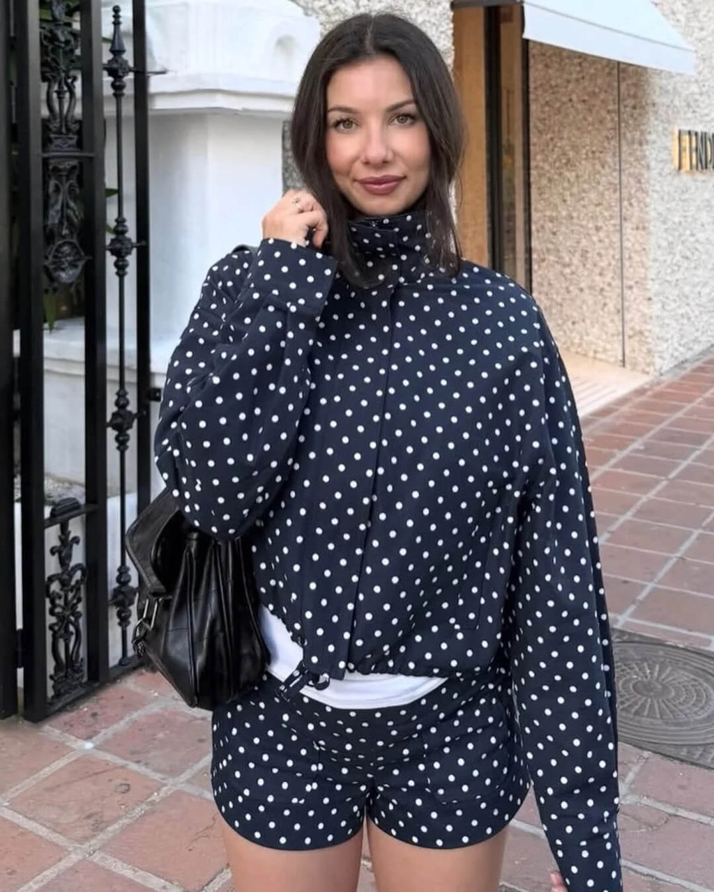 Hermine Polka Dot Jacket - Women's Fall and Winter Outerwear - Image 7