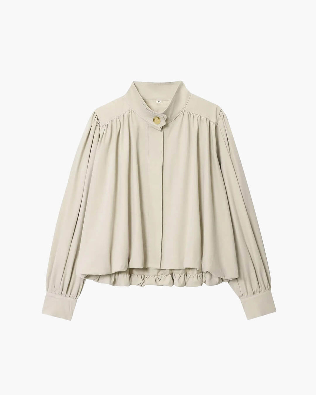 Hilda High Neck Pleated Jacket - Women's Fall and Winter Outerwear - Image 5