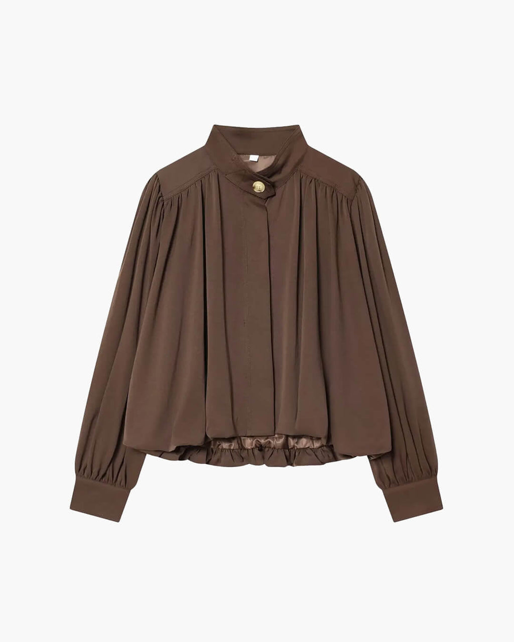 Hilda High Neck Pleated Jacket - Women's Fall and Winter Outerwear - Image 3