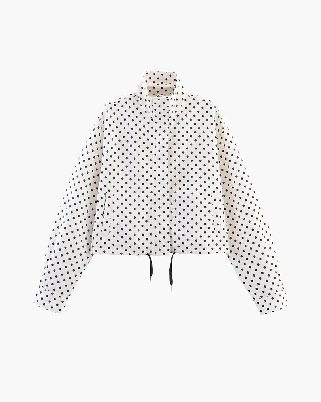 Janelle High Collar Drawstring Jacket - Women's Fall and Winter Outerwear - Image 7