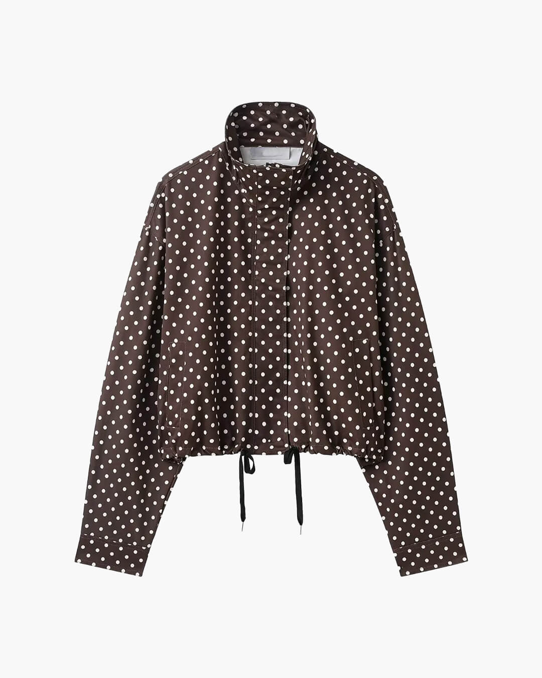 Janelle High Collar Drawstring Jacket - Women's Fall and Winter Outerwear - Image 5